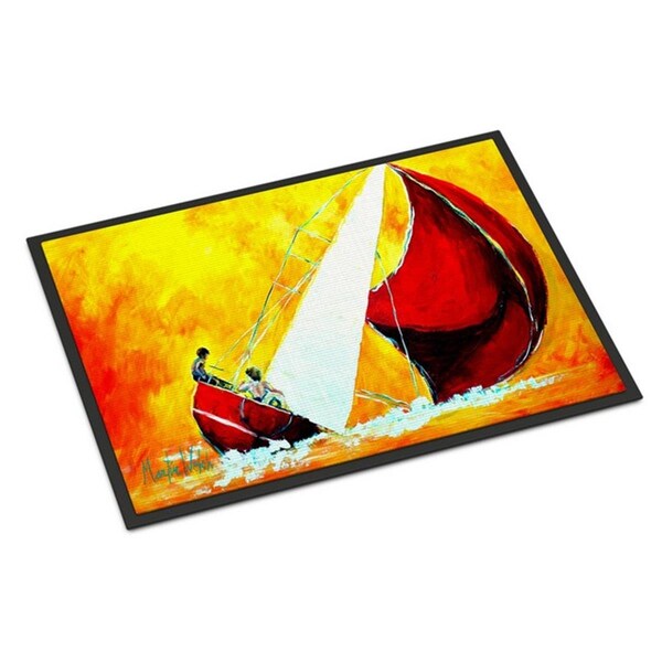 Carolines Treasures Sailboat Break Away Indoor or Outdoor Mat, 24 x 36 in. MW1211JMAT - main